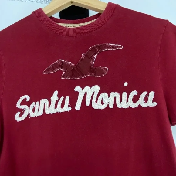 Women's Hollister Santa Monica California T-shirt Size XS, 019 - Picture 2 of 6
